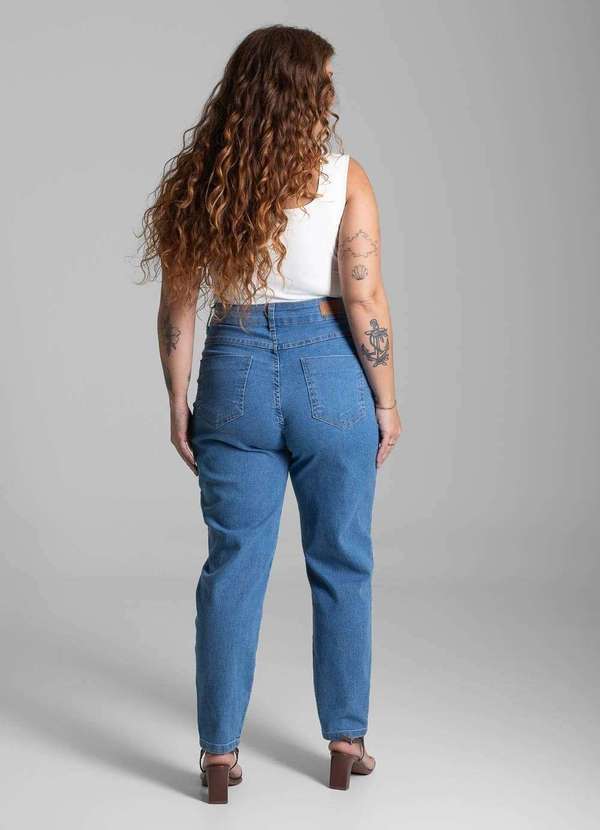 Sawary - Calça Jeans Sawary Plus Size Mom - 281896 Azul 4