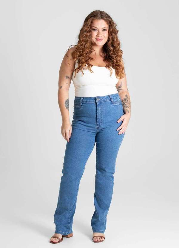 Sawary - Calça Jeans Sawary Plus Size Reta - 280622 Azul 2