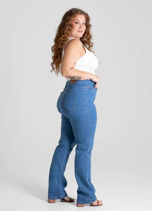 Sawary - Calça Jeans Sawary Plus Size Reta - 280622 Azul 3