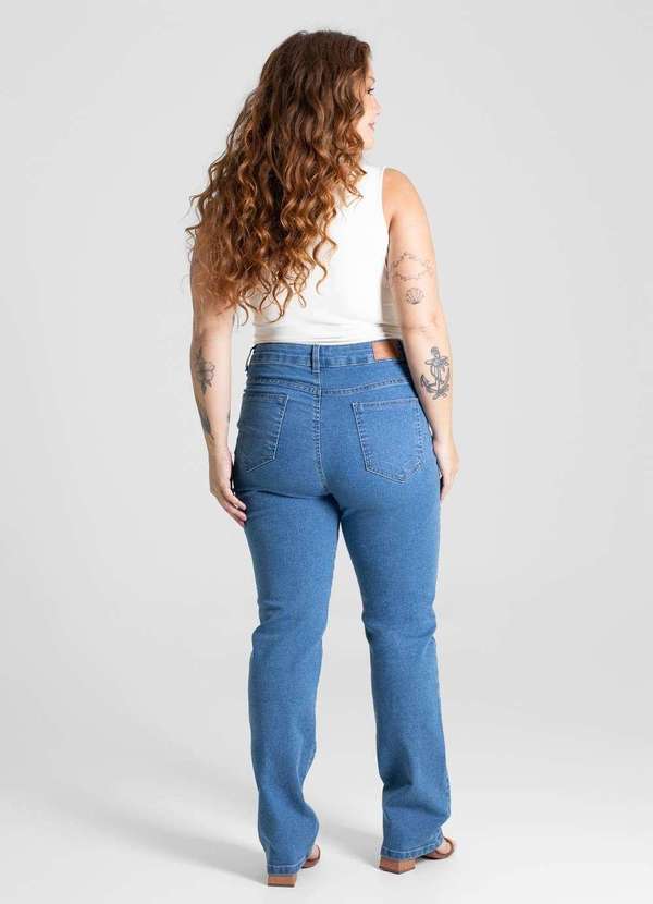 Sawary - Calça Jeans Sawary Plus Size Reta - 280622 Azul 4