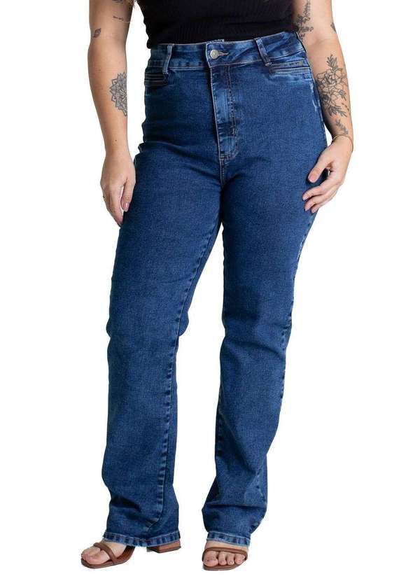 Sawary - Calça Jeans Sawary Plus Size Reta - 280938 Azul