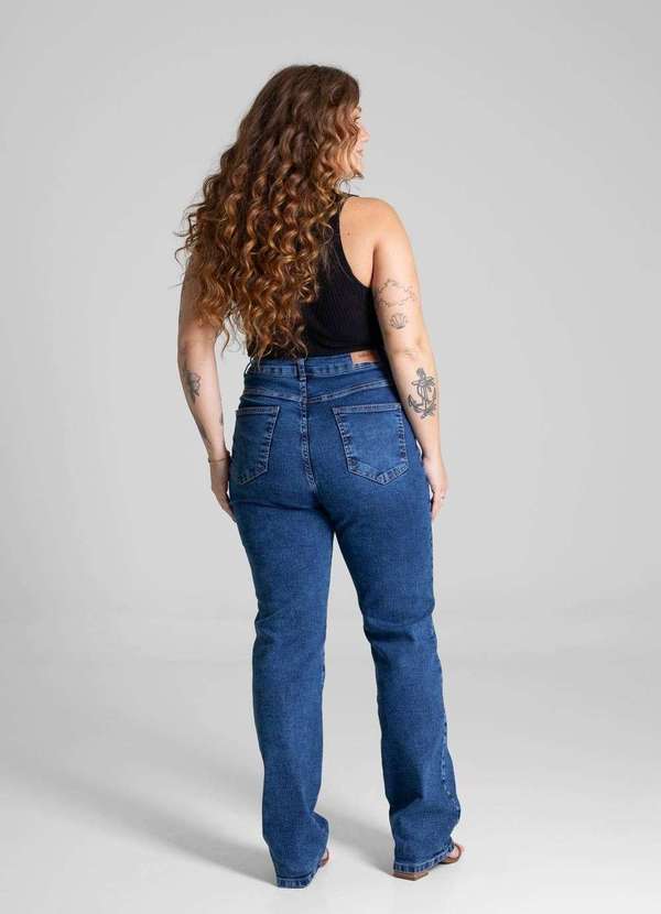 Sawary - Calça Jeans Sawary Plus Size Reta - 280938 Azul 4