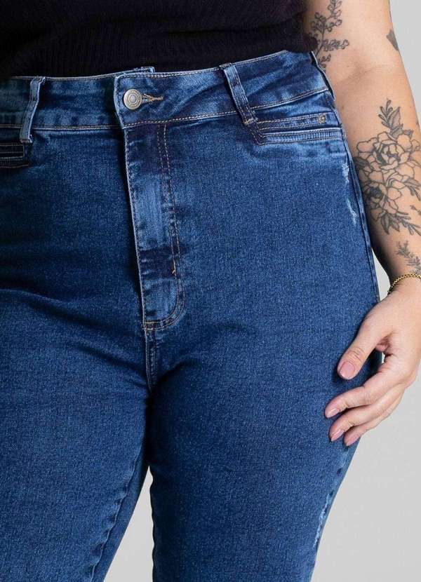 Sawary - Calça Jeans Sawary Plus Size Reta - 280938 Azul 5