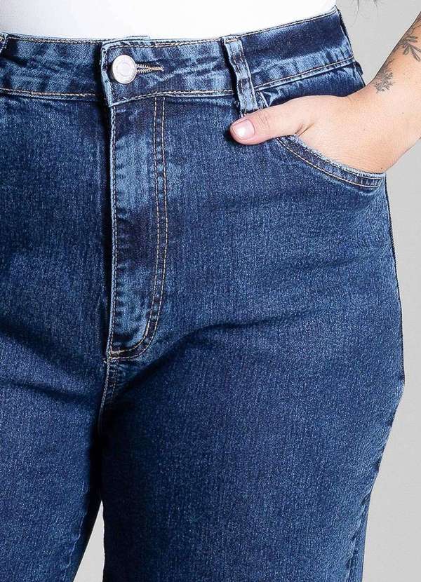 Sawary - Calça Jeans Sawary Plus Size Wide Leg - 282102 Azul 5