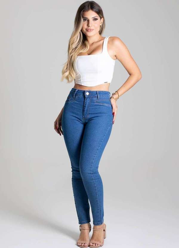 Sawary - Calça Jeans Sawary Push Up Azul