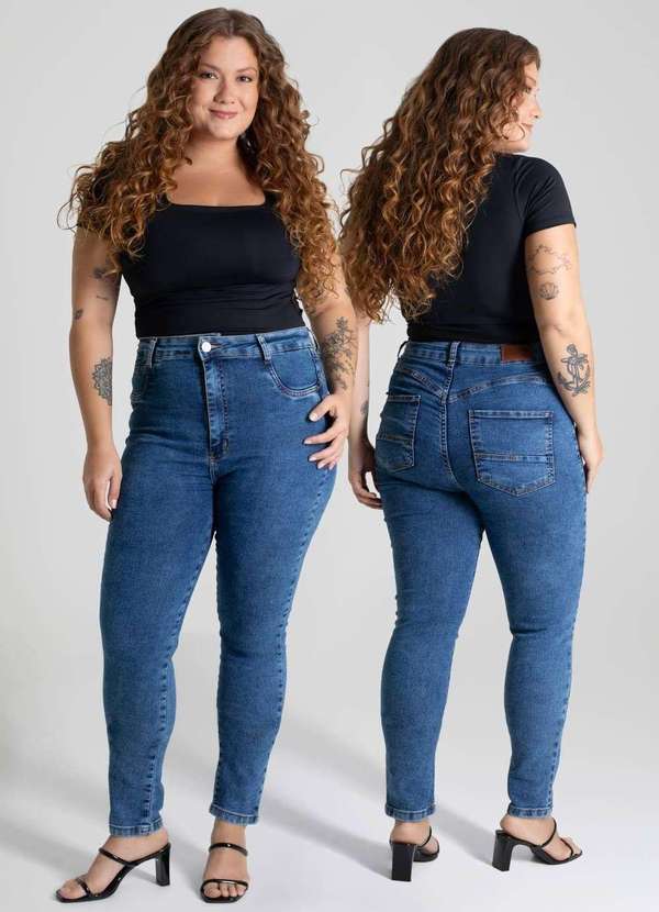 Sawary - Calça Jeans Sawary Push Up  Plus Size - 279960 Azul 5