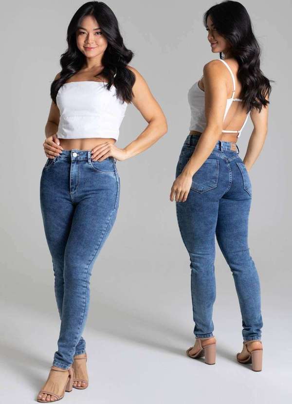 Sawary - Calça Jeans Sawary Push Up Azul 6