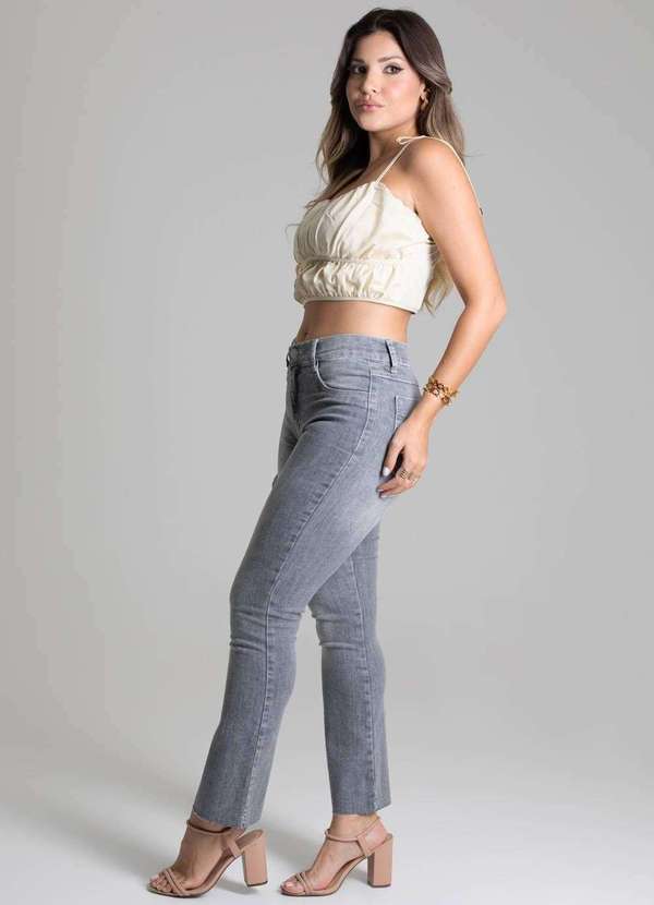 Sawary - Calça Jeans Sawary Reta - 277943 Cinza 3