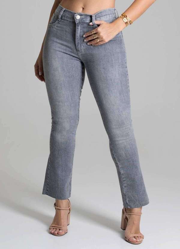 Sawary - Calça Jeans Sawary Reta - 277943 Cinza 5