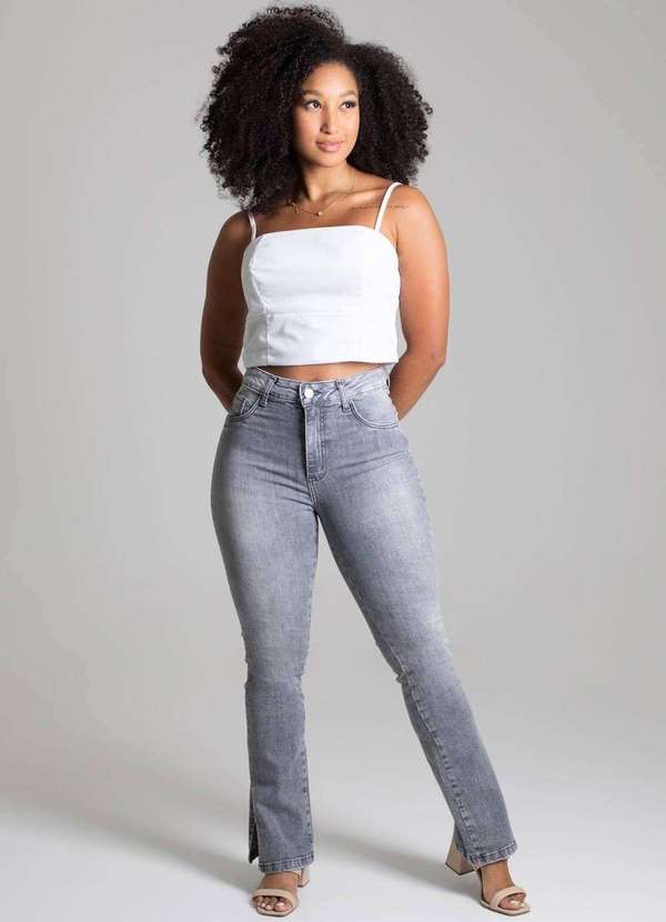 Sawary - Calça Jeans Sawary Reta - 278082 Cinza 2