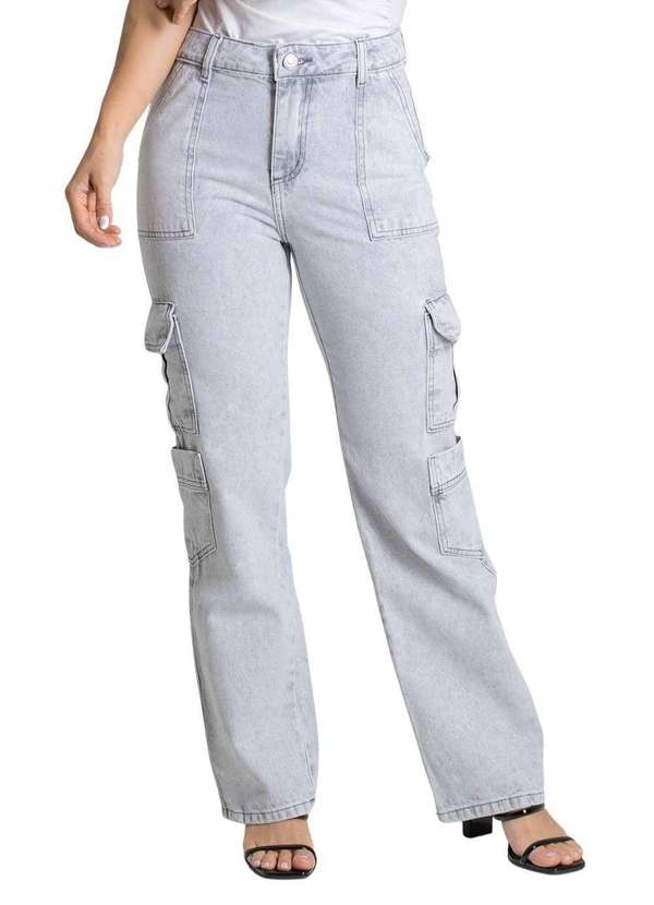 Sawary - Calça Jeans Sawary Reta - 278254 Cinza