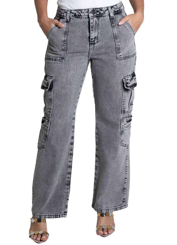 Sawary - Calça Jeans Sawary Reta - 278974 Cinza