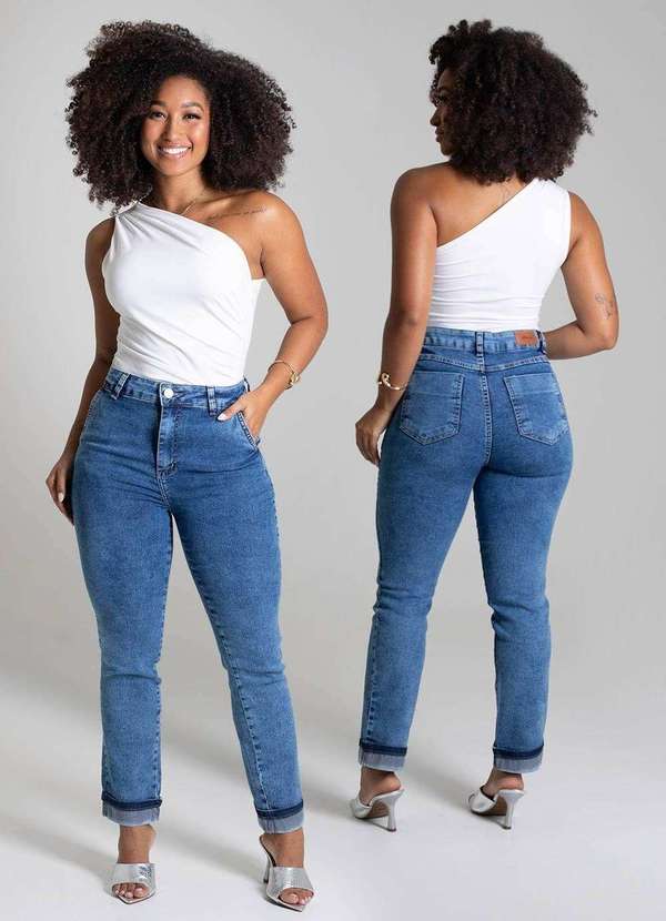 Sawary - Calça Jeans Sawary Reta - 279117 Azul 6