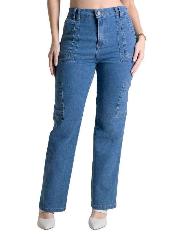 Sawary - Calça Jeans Sawary Reta - 279832 Azul