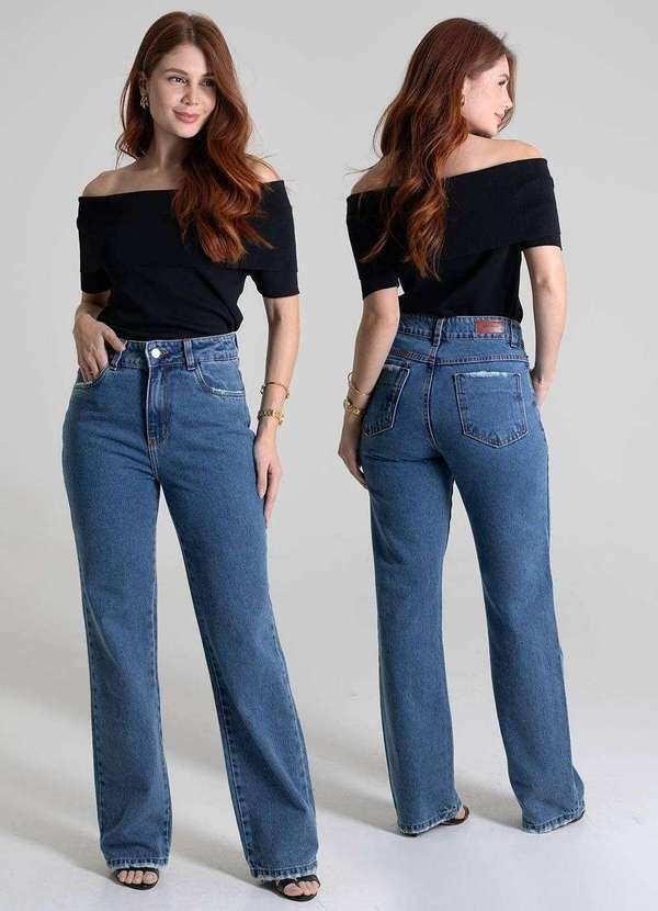 Sawary - Calça Jeans Sawary Reta - 279938 Azul 6