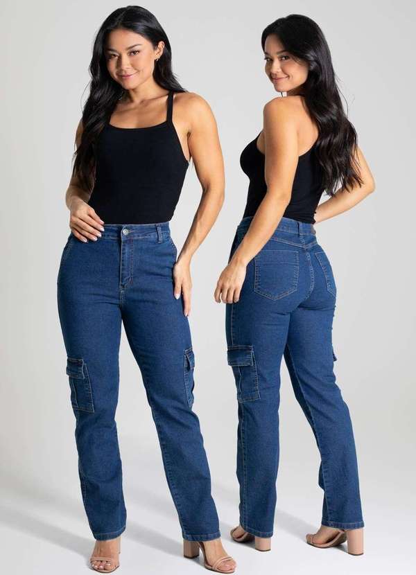 Sawary - Calça Jeans Sawary Reta - 280072 Azul 5