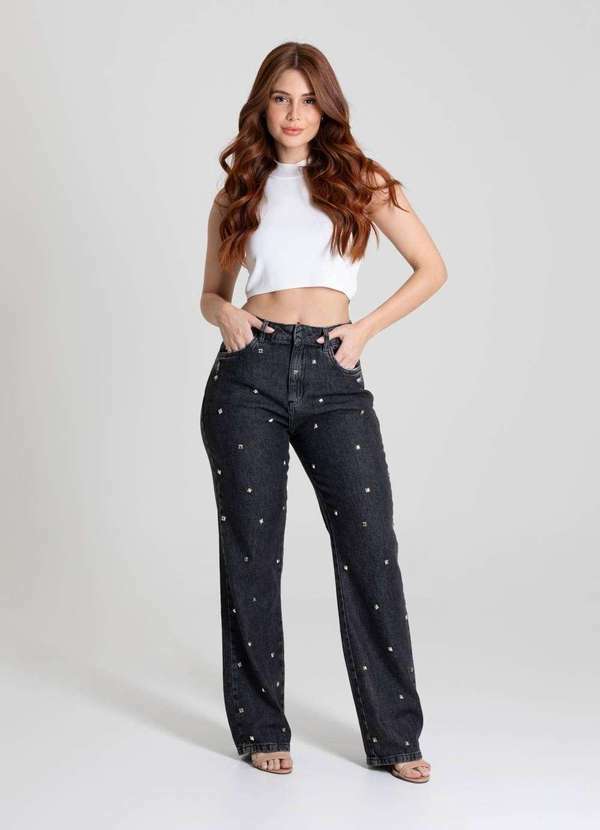 Sawary - Calça Jeans Sawary Reta - 280671 Preto 2