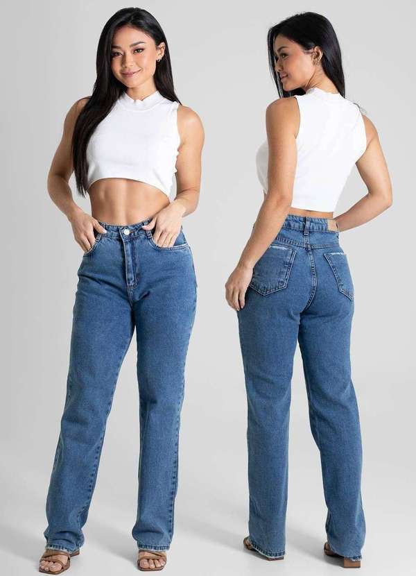 Sawary - Calça Jeans Sawary Reta - 280681 Azul 6