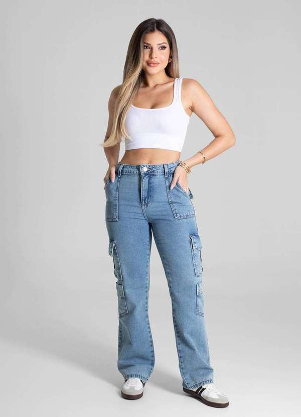 Sawary - Calça Jeans Sawary Reta - 280970 Azul 2