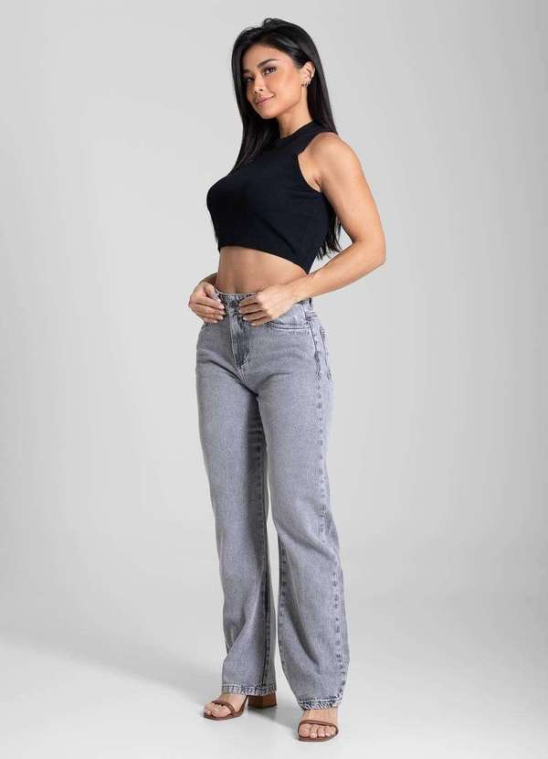 Sawary - Calça Jeans Sawary Reta - 281720 Cinza 3