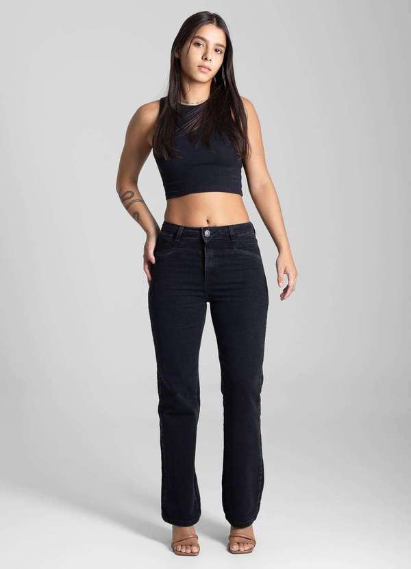 Sawary - Calça Jeans Sawary Reta - 282114 Preto 2