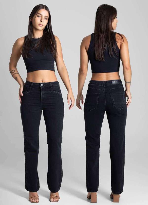 Sawary - Calça Jeans Sawary Reta - 282114 Preto 6