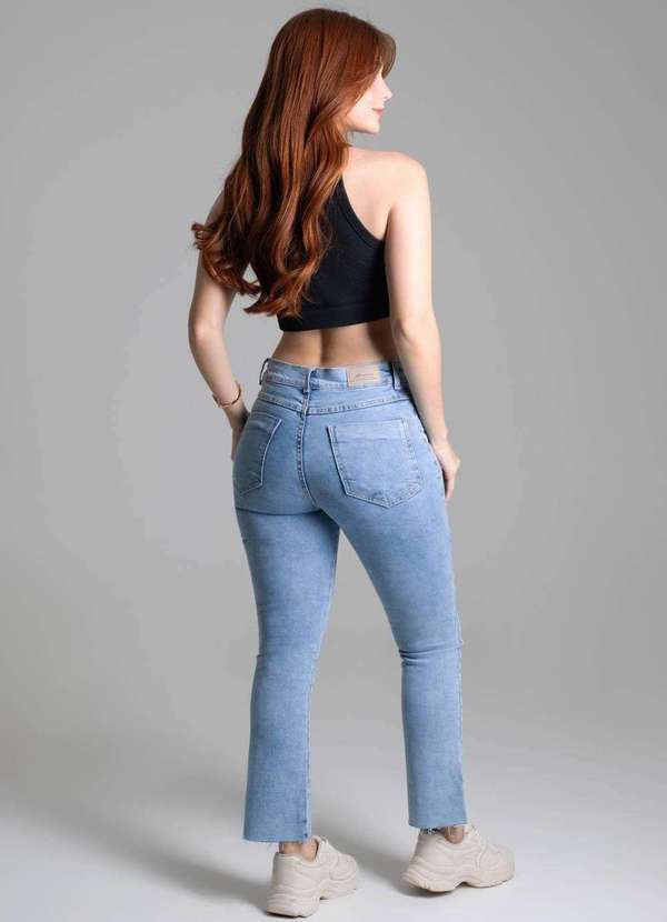 Sawary - Calça Jeans Sawary Reta Azul 4
