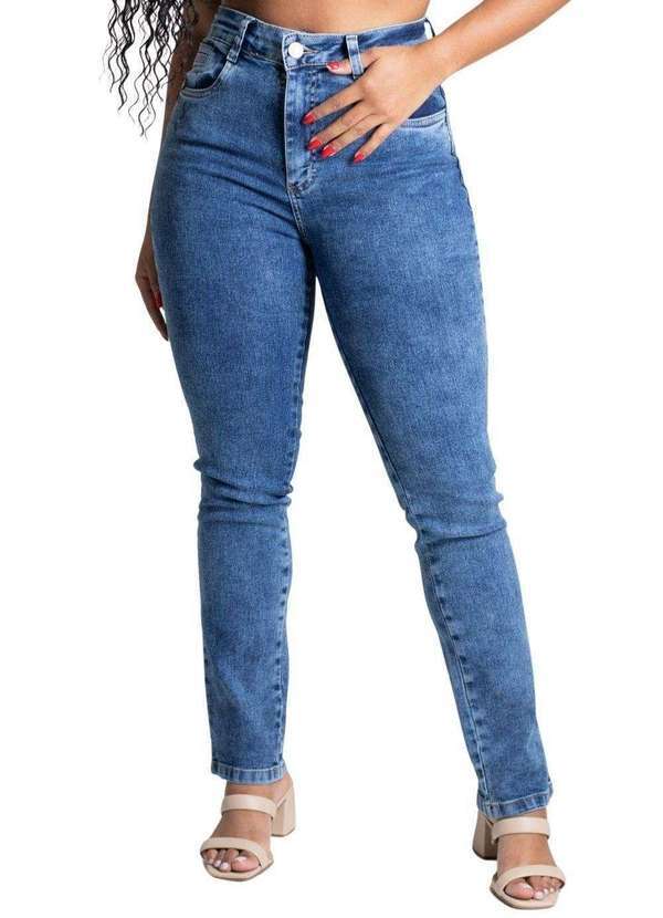 Sawary - Calça Jeans Sawary Reta Azul