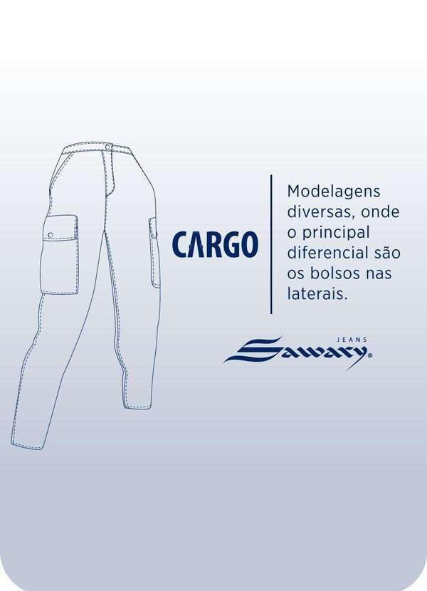 Sawary - Calça Jeans Sawary Reta Cargo Petit - 280093 Azul 7