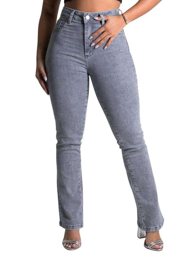 Sawary - Calça Jeans Sawary Reta Cinza