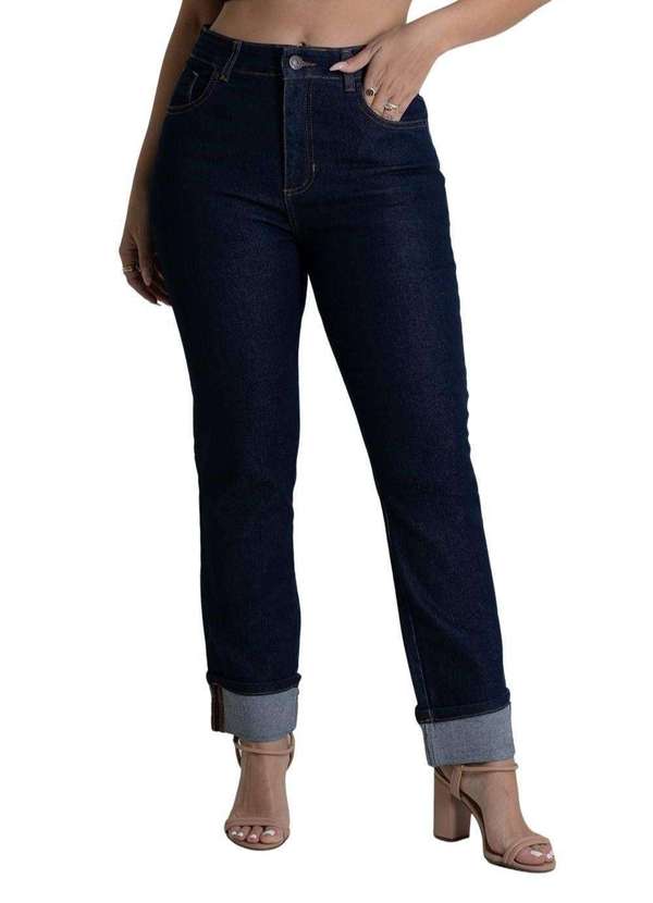 Sawary - Calça Jeans Sawary Reta Cropped - 279519 Azul