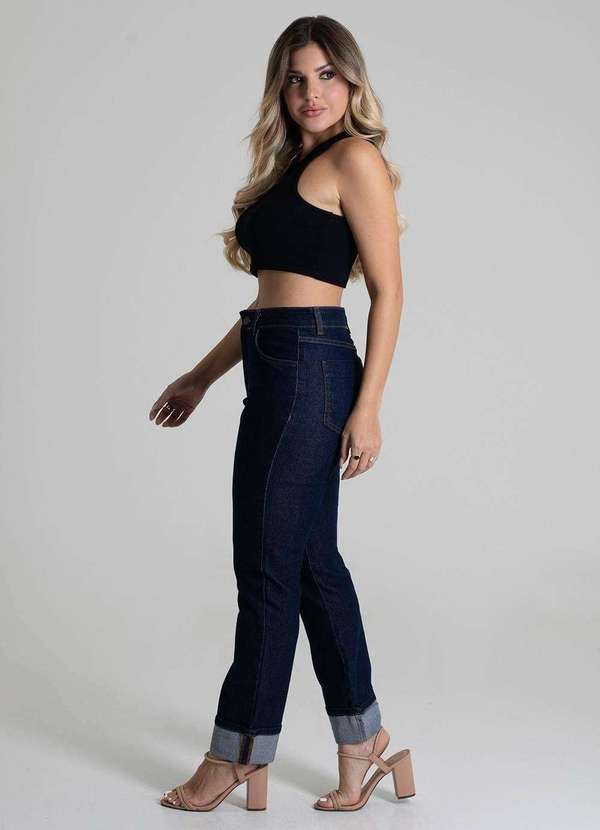 Sawary - Calça Jeans Sawary Reta Cropped - 279519 Azul 3