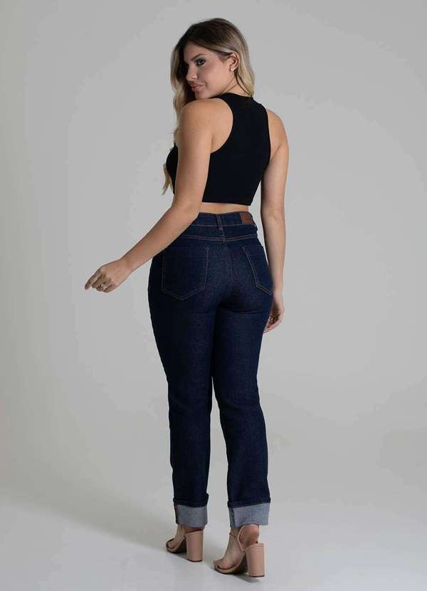 Sawary - Calça Jeans Sawary Reta Cropped - 279519 Azul 4