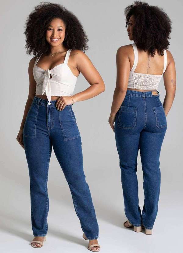 Sawary - Calça Jeans Sawary Reta Petit - 278273 Azul 6