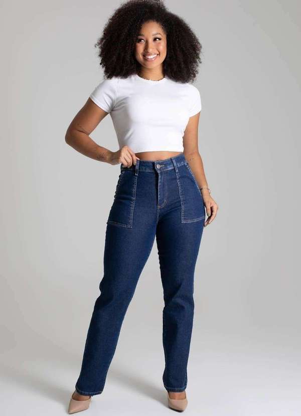 Sawary - Calça Jeans Sawary Reta Petit - 278561 Azul 2