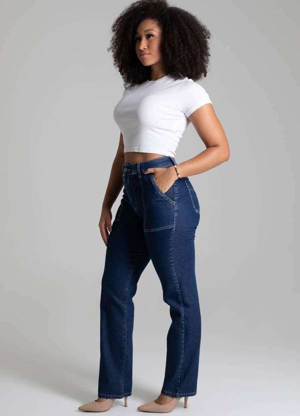 Sawary - Calça Jeans Sawary Reta Petit - 278561 Azul 3