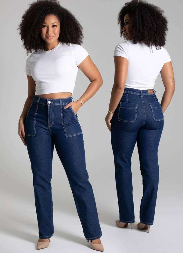 Sawary - Calça Jeans Sawary Reta Petit - 278561 Azul 6