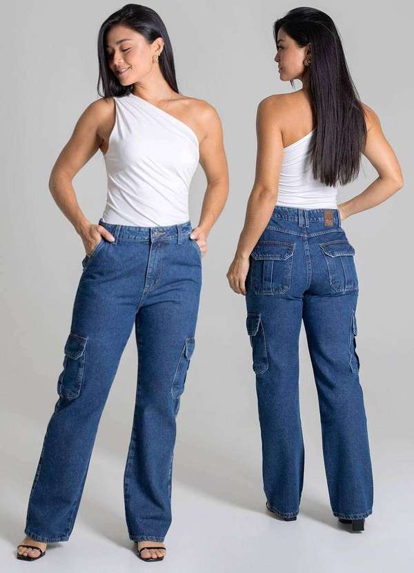 Sawary - Calça Jeans Sawary Reta Petit - 279510 Azul 8