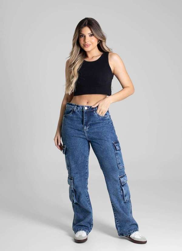 Sawary - Calça Jeans Sawary Reta Petit - 280599 Azul 2
