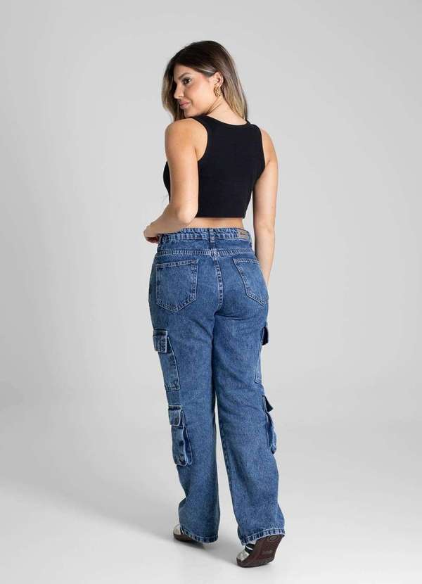 Sawary - Calça Jeans Sawary Reta Petit - 280599 Azul 4
