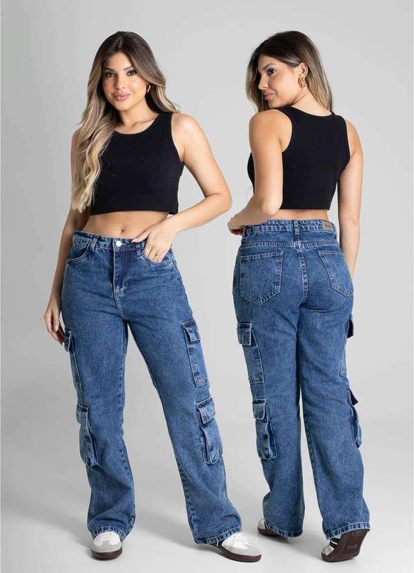 Sawary - Calça Jeans Sawary Reta Petit - 280599 Azul 6