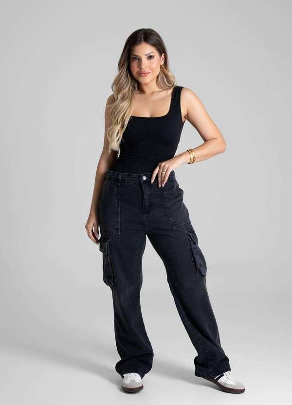 Sawary - Calça Jeans Sawary Reta Petit - 280855 Preto 2