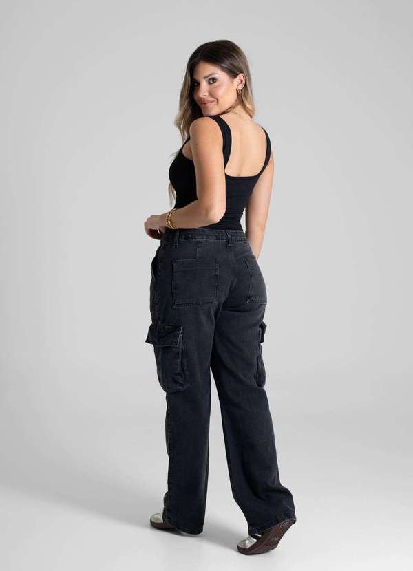 Sawary - Calça Jeans Sawary Reta Petit - 280855 Preto 4