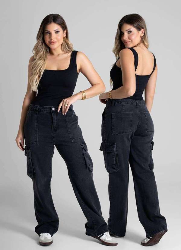 Sawary - Calça Jeans Sawary Reta Petit - 280855 Preto 6