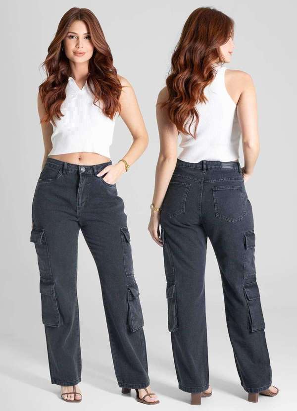 Sawary - Calça Jeans Sawary Reta Petit - 280856 Preto 6