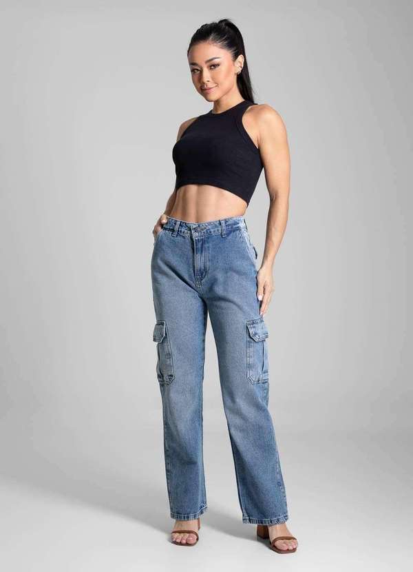 Sawary - Calça Jeans Sawary Reta Petit - 280858 Azul 5
