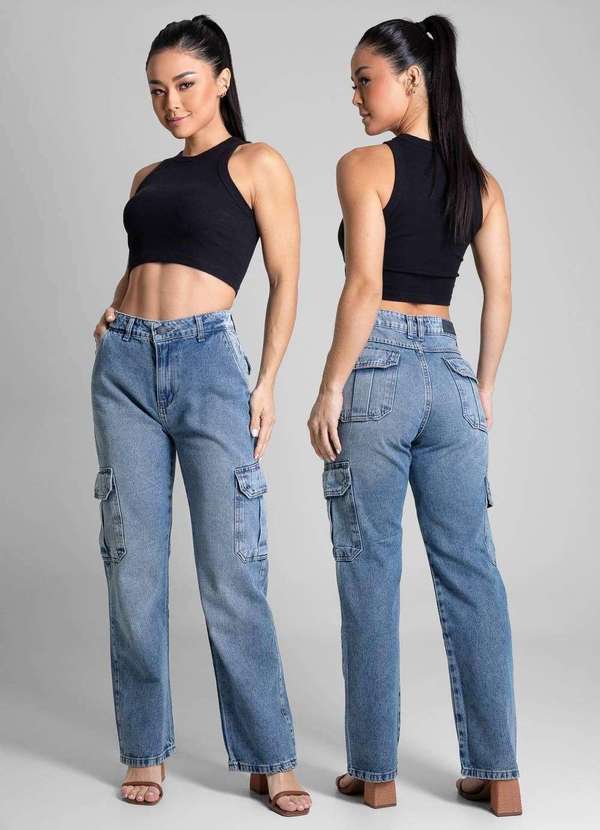 Sawary - Calça Jeans Sawary Reta Petit - 280858 Azul 6