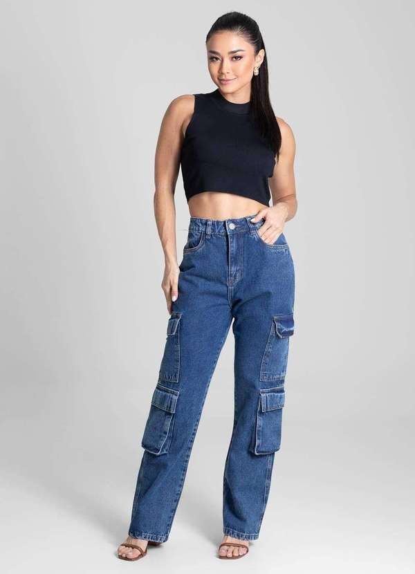 Sawary - Calça Jeans Sawary Reta Petit - 281702 Azul 2