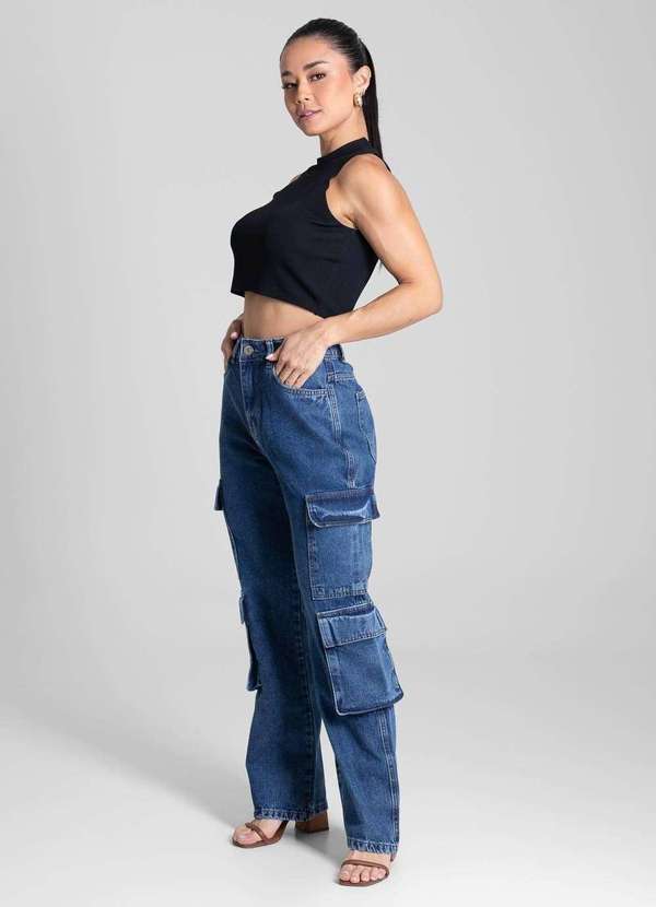 Sawary - Calça Jeans Sawary Reta Petit - 281702 Azul 3