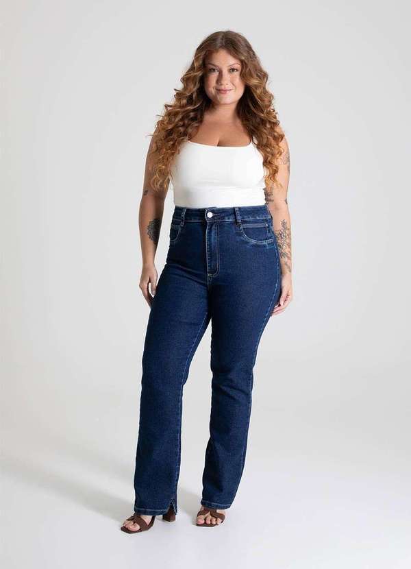 Sawary - Calça Jeans Sawary Reta Plus Size - 280005 Azul 2